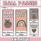 Shows 3 examples of printable hall passes
