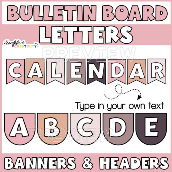 Shows the subject header "Calendar" as an example of different headers you can create