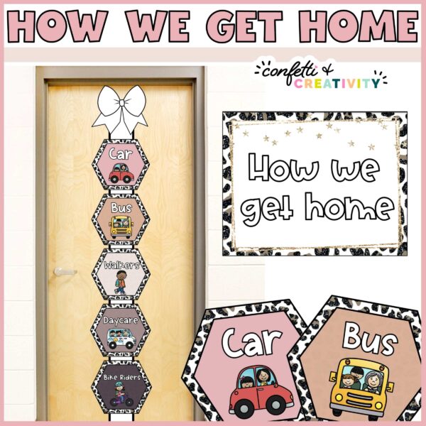 Shows a ribbon set up with how we get home cards