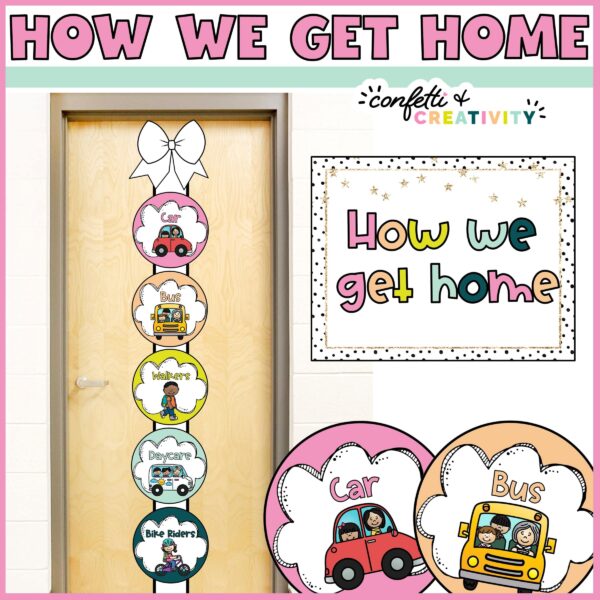 Shows the cover photo of how we get home. Includes a ribbon background