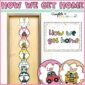 Shows the cover photo of how we get home. Includes a ribbon background