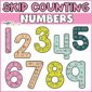Shows Skip Counting numbers with the multiples up through 9