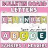 Bold Brights Bulletin Board Letters | Editable Headers