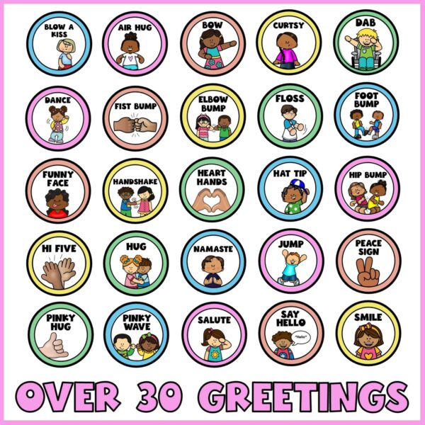 Bright and Simple Morning Greeting Signs - Examples of Many different Greetings A massive showing of various clipart options for morning greeting signs