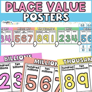 Shows Place Value line that includes up to billions as well as decimals