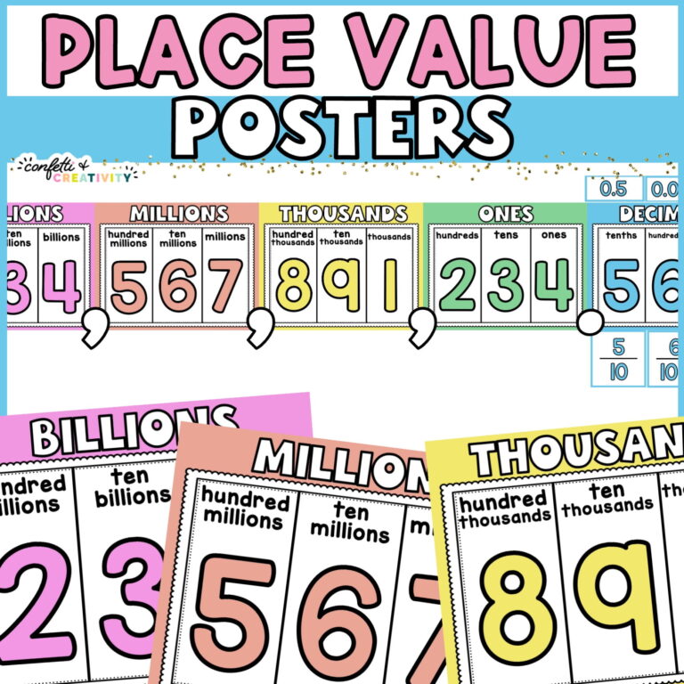 Shows Place Value line that includes up to billions as well as decimals