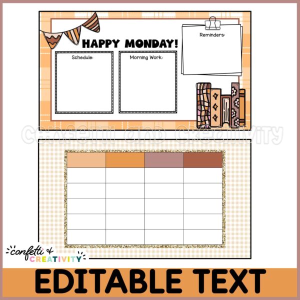 Fall Google Slide Templates - Example Teaching Slides Shows 2 Slide Examples with different designs and layouts