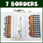 Shows all 7 bulletin board borders a teacher gets in the product