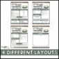 Shows 4 different Newsletter Template layout options included in the product