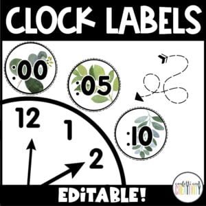 Farmhouse Clock Labels