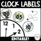 Shows an example of farmhouse clock labels
