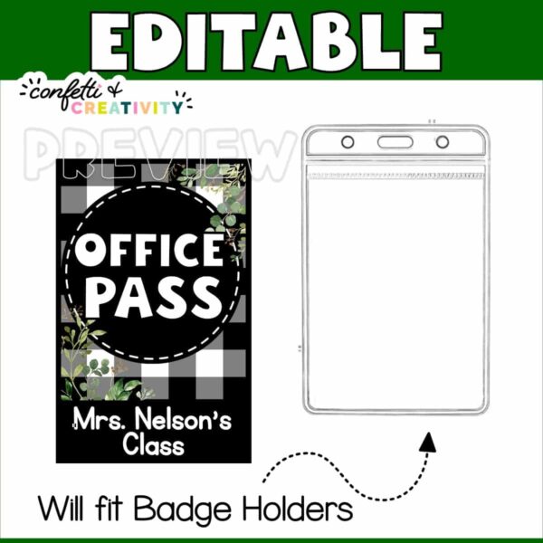 Farmhouse Hall Pass 2 Shows how hall passes can be edited and changed the text