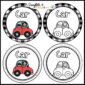 Shows different options - colored and black and white clipart and other designs