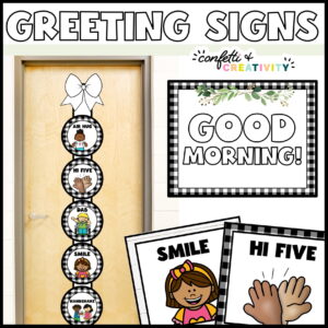 Shows Cover Photo for how to set up the Greeting Signs