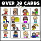 Shows 30 different options to create a farmhouse set of classroom jobs with clipart
