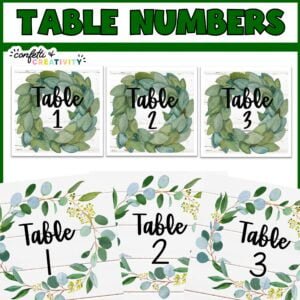 Farmhouse Table Numbers 1-10