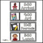 Shows what the visual schedule can look like set up with times