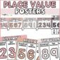 Shows the place value poster with decimals as well as with commas
