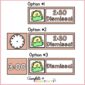 Shows 3 different time options to set up the classroom schedule cards
