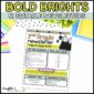 Shows the bold bright classroom newsletter on a stock photo background