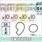 Shows a zoomed in photo of the place value posters. Includes decimals, numbers, and words for each place value