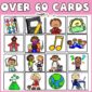 Shows many of the 60 different options of items that can be put on the visual schedule. Includes specials like art, and other activities in the classroom like journals, reading, and many others