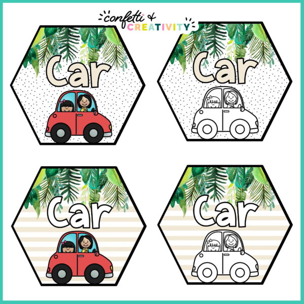 Tropical How We Get Home 2 Shows clipart with color as well as black and white cares