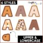 Shows 6 different designs the letters come in
