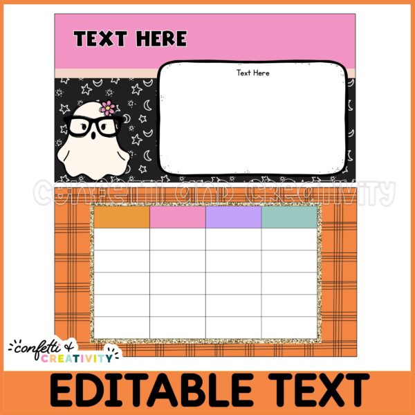 Halloween Google Slide Templates - Examples of Slides Shows example slides for the Halloween Google Slides Product