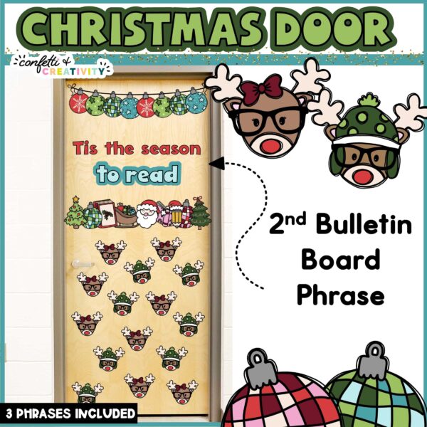 Christmas Classroom Door Decor - Alternative Slide Shows a second alternative phrase for a Christmas Door Set Up