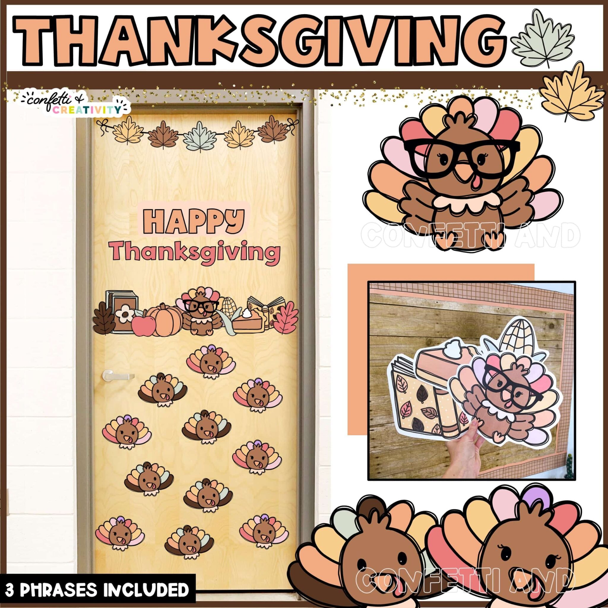Thanksgiving Door Decor | Reading Door Decor | Confetti & Creativity