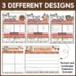 Shows 3 different designs for Thanksgiving Newsletters
