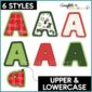 Shows 6 different designs for Christmas Bulletin Board Letters