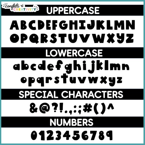 Christmas Bulletin Board Letters - Shows All Letters Shows examples of all letters and special characters in the product