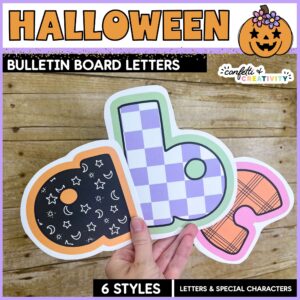 Shows Cover Photo for Halloween Bulletin Board Letters