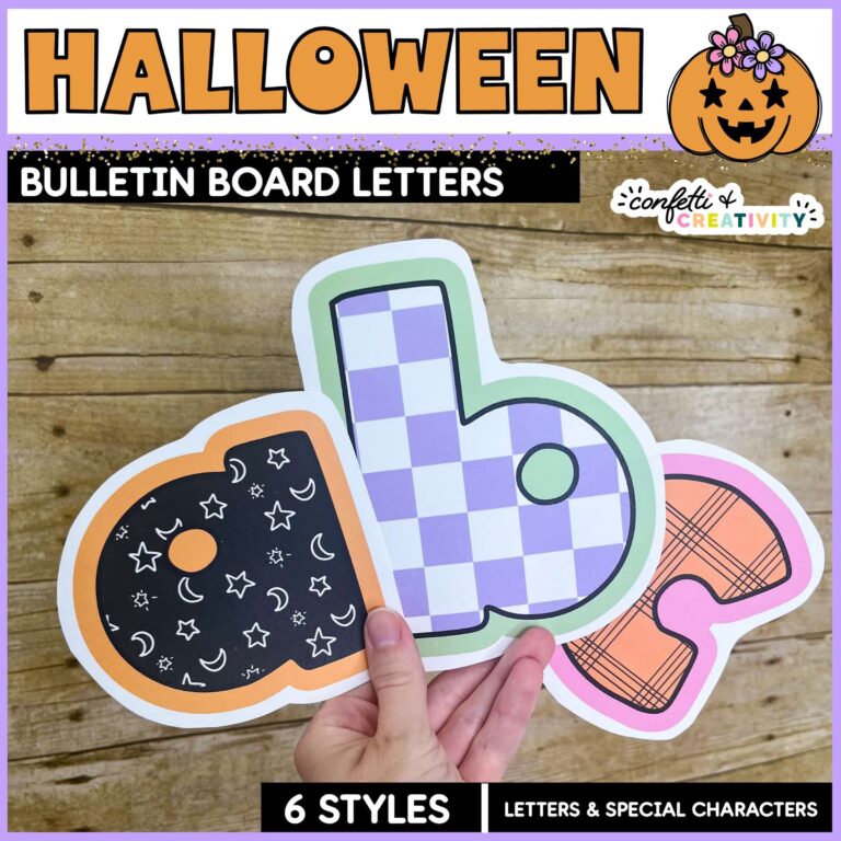 Shows Cover Photo for Halloween Bulletin Board Letters