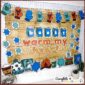 Shows a close up of the Winter Bulletin Board without any tet or framing