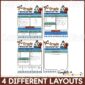 Shows 4 different winter newsletter layouts