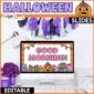 Preview showing Halloween Google Slide Templates