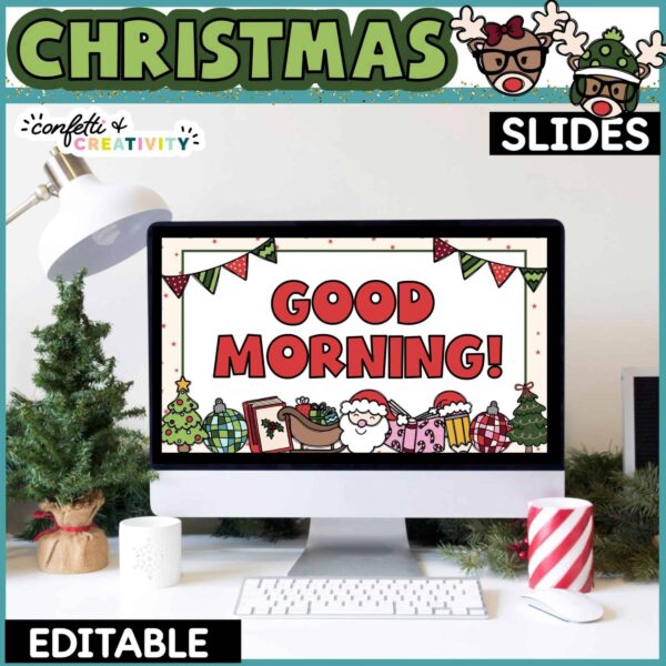 Christmas Google Slide Templates Preview showing Christmas Google Slide Templates
