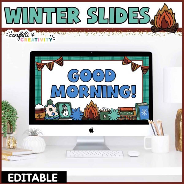 Winter Google Slide Templates Preview showing Winter Google Slide Templates
