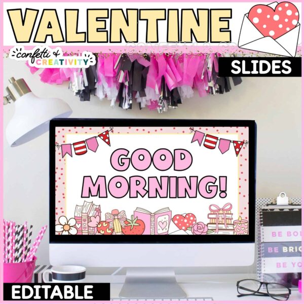 Valentines Day Google Slide Templates Preview showing Valentine's Day Google Slide Templates