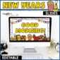 Cover photo showing first slide of New Year's Google Slide set