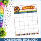 Shows a stock photo example of a printable calendar to go on back of newsletter