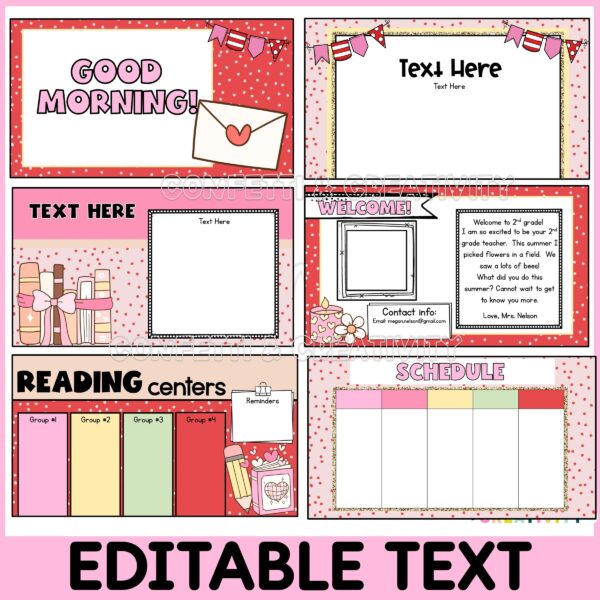 Second photo for Valentine's Day Google Slides 6 different examples of Valentine's Day Google Slides included in the product