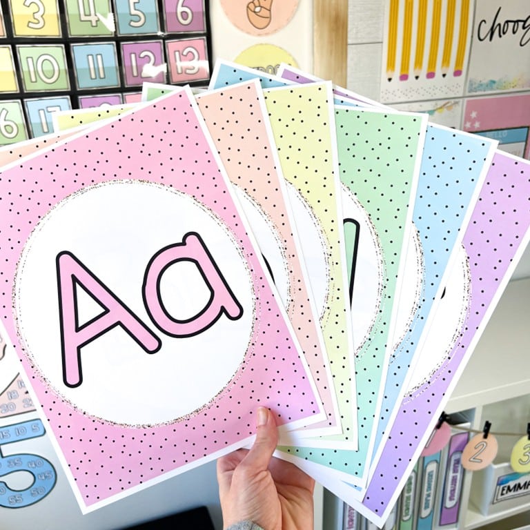 Alphabet Set from the Pastel Classroom Theme
