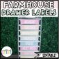 Shows a 10 drawer cart set up with the pastel colors from the floral classroom theme