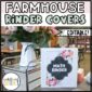 Shows an example of the editable binder covers from the floral classroom theme