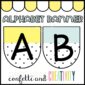 Shows example letters A and B in the Lemon Alphabet Banner