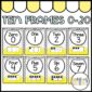 Shows the lemon ten frames from 0 to 7, each poster has a lemon and ten frame to match the number on the card